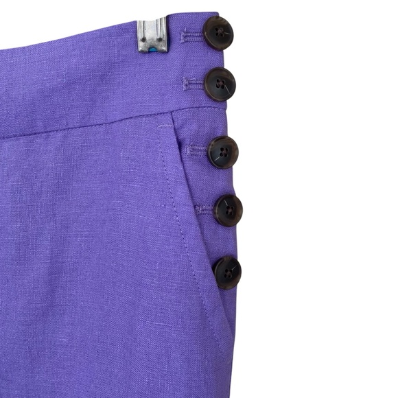 Talbots 100% Linen‎ Lavender Purple Greenwich Pant Size 10 - Picture 3 of 7